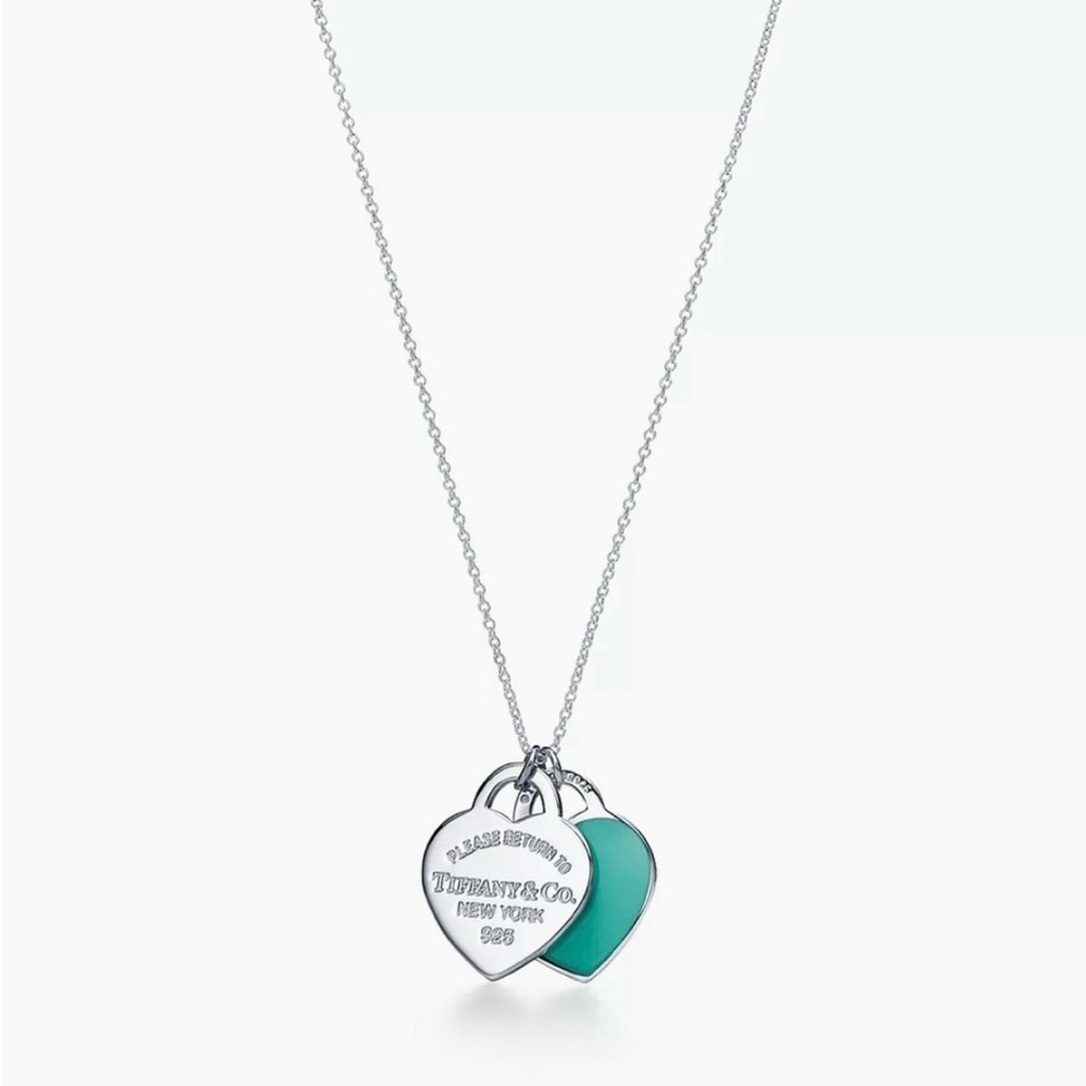 NWT Tiffany & Co Tiffany Blue® Double Heart Tag Pendant